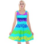 Abstract Design Pattern Reversible Velvet Sleeveless Dress