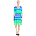 Abstract Design Pattern Wrap Up Cocktail Dress
