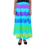 Abstract Design Pattern Flared Maxi Skirt