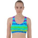Abstract Design Pattern Back Weave Sports Bra