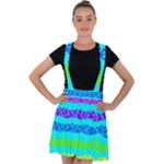 Abstract Design Pattern Velvet Suspender Skater Skirt