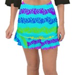 Abstract Design Pattern Fishtail Mini Chiffon Skirt