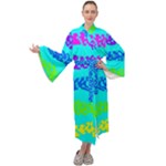 Abstract Design Pattern Maxi Velvet Kimono