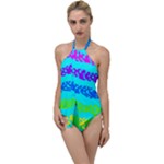 Abstract Design Pattern Go with the Flow One Piece Swimsuit