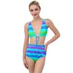 Abstract Design Pattern Tied Up Two Piece Swimsuit