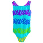 Abstract Design Pattern Kids  Cut-Out Back One Piece Swimsuit
