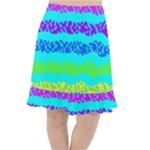 Abstract Design Pattern Fishtail Chiffon Skirt