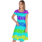 Abstract Design Pattern Classic Short Sleeve Dress