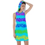 Abstract Design Pattern Racer Back Hoodie Dress
