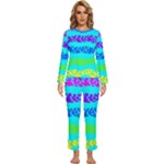 Abstract Design Pattern Womens  Long Sleeve Lightweight Pajamas Set