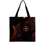Abstract Geometric Pattern Zipper Grocery Tote Bag