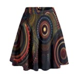 Abstract Geometric Pattern High Waist Skirt