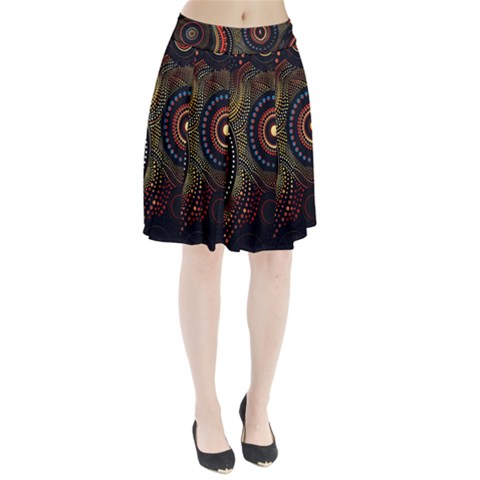 Abstract Geometric Pattern Pleated Skirt from ArtsNow.com