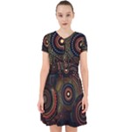 Abstract Geometric Pattern Adorable in Chiffon Dress