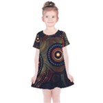 Abstract Geometric Pattern Kids  Simple Cotton Dress