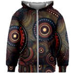Abstract Geometric Pattern Kids  Zipper Hoodie Without Drawstring