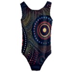 Abstract Geometric Pattern Kids  Cut-Out Back One Piece Swimsuit