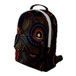 Abstract Geometric Pattern Flap Pocket Backpack (Large)