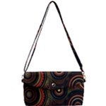 Abstract Geometric Pattern Removable Strap Clutch Bag