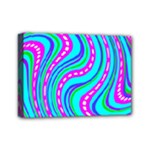 Swirls Pattern Design Bright Aqua Mini Canvas 7  x 5  (Stretched)