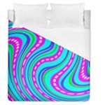 Swirls Pattern Design Bright Aqua Duvet Cover (Queen Size)
