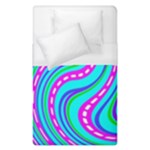 Swirls Pattern Design Bright Aqua Duvet Cover (Single Size)