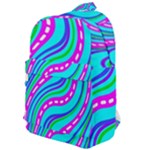 Swirls Pattern Design Bright Aqua Classic Backpack