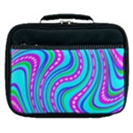 Swirls Pattern Design Bright Aqua Lunch Bag