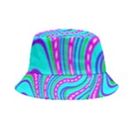 Swirls Pattern Design Bright Aqua Inside Out Bucket Hat