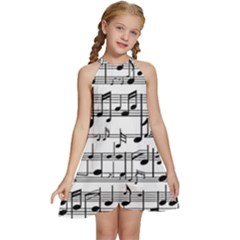 Kids  Halter Collar Waist Tie Chiffon Dress 