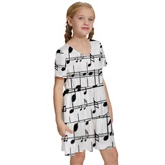 Kids  Short Sleeve Tiered Mini Dress 