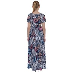 High Waist Short Sleeve Maxi Dress 