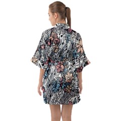 Half Sleeve Satin Kimono  