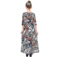 Kids  Quarter Sleeve Maxi Dress 