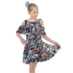 7bbf2620-c583-4b5b-b343-7748628ee7df Kids  Shoulder Cutout Chiffon Dress