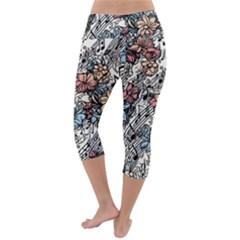 Lightweight Velour Capri Yoga Leggings 