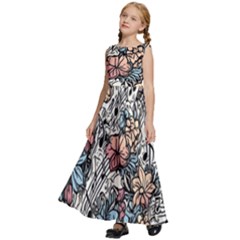 Kids  Satin Sleeveless Maxi Dress 