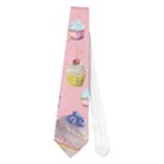 blueberry cake cherry cupcake pastry sweet shop pink Necktie (One Side)