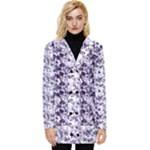 Purple Roses 1 Purple Roses Button Up Hooded Coat 