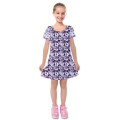 Purple Roses 1 Purple Roses Kids  Short Sleeve Velvet Dress from ArtsNow.com