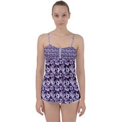 Purple Roses 1 Purple Roses Babydoll Tankini Top from ArtsNow.com