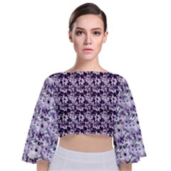 Tie Back Butterfly Sleeve Chiffon Top 