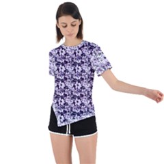 Asymmetrical Short Sleeve Sports T-Shirt 