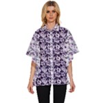 Purple Roses 1 Purple Roses Women s Batwing Button Up Shirt