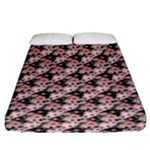 Pink Roses 02 Pink Roses 01 Fitted Sheet (Queen Size)