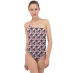 Pink Roses 02 Pink Roses 01 Classic One Shoulder Swimsuit