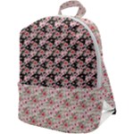 Pink Roses 02 Pink Roses 01 Zip Up Backpack