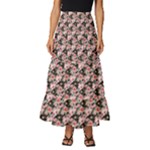 Pink Roses 02 Pink Roses 01 Tiered Ruffle Maxi Skirt