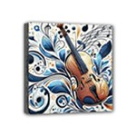 Cello Mini Canvas 4  x 4  (Stretched)
