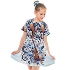 Kids  Short Sleeve Shirt Dress 